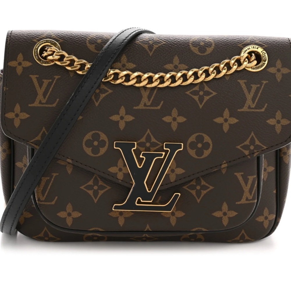 Louis Vuitton Black and Brown Monogram Crossbody Bag